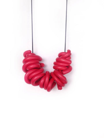 Red Swirl Necklace
