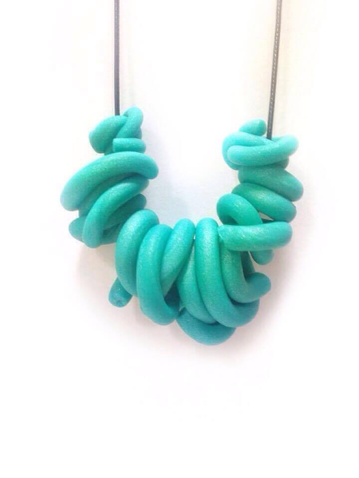 Shimmer Green Swirl Necklace