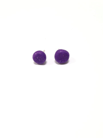 Purple Glitter Studs