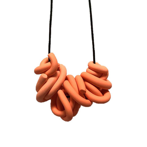 Orange Swirl Necklace